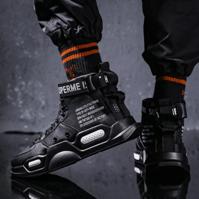 Men's fashionable sports shoes, high top walking shoes, sports and casual shoes, fashionable sports and fashionable men's shoes