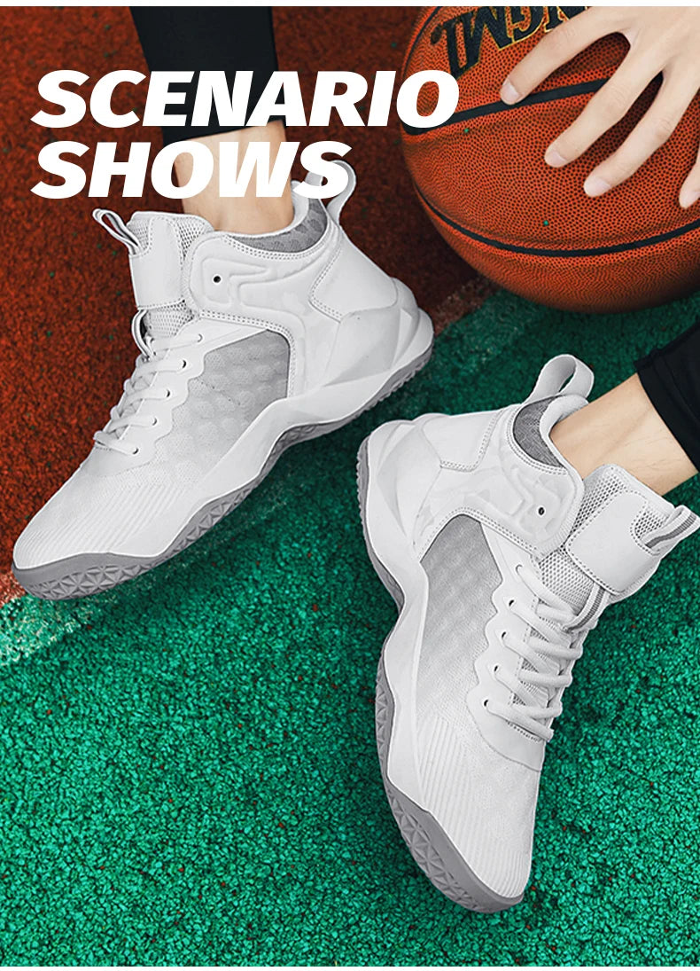 Men's Basketball Shoes Breathable Non-Slip Sneakers Fashionable Sports