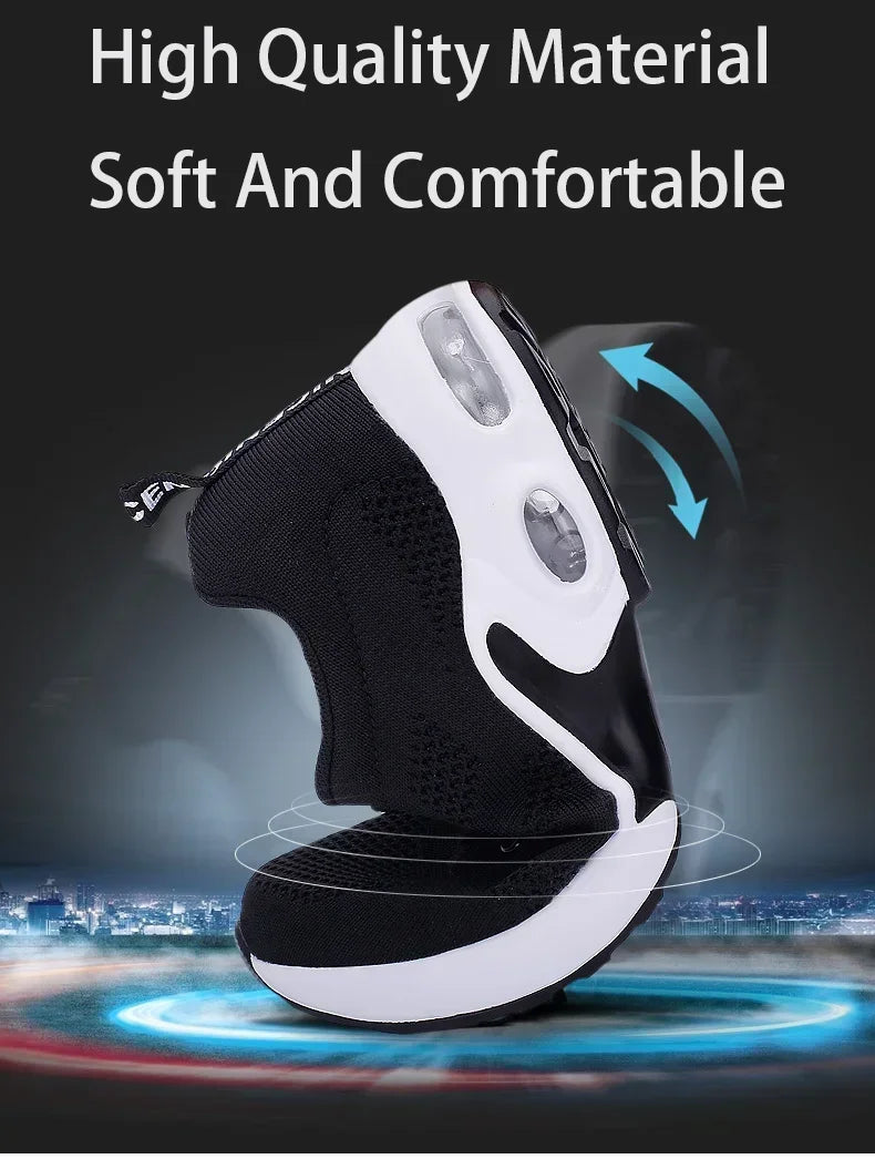 Summer Women Sneakers Outdoor Running Air Cushion Sport Shoes Increase Height Breathable Walk Shoes