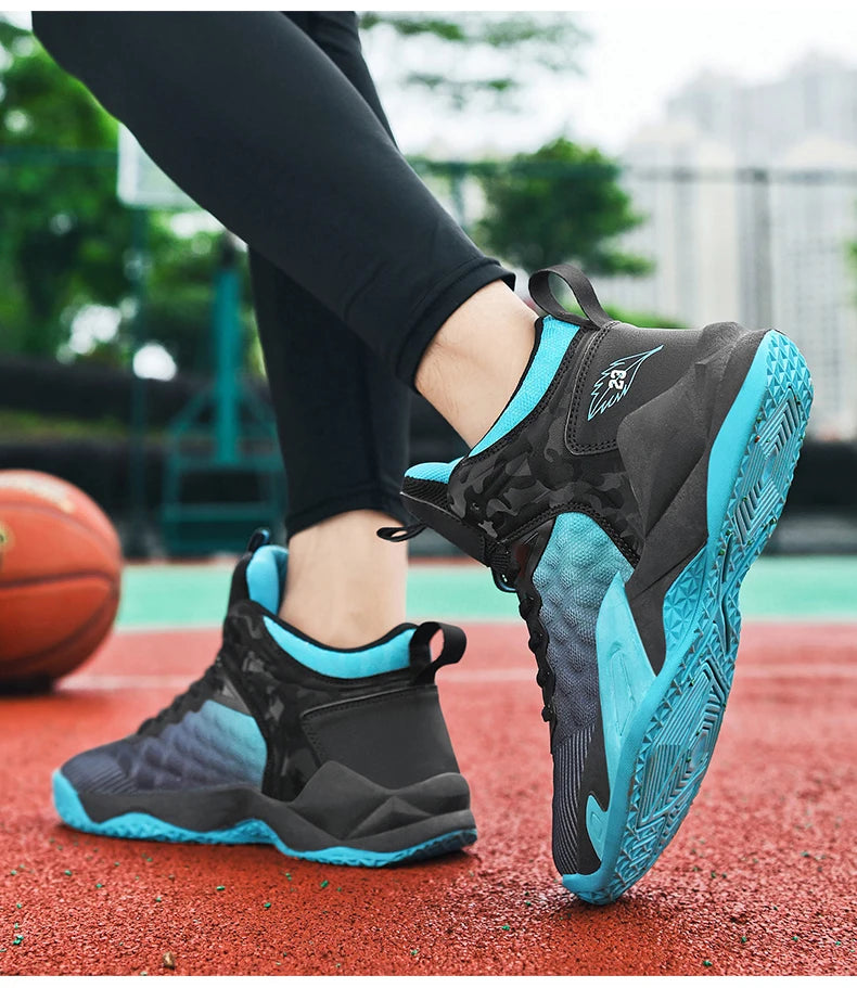 Men's Basketball Shoes Breathable Non-Slip Sneakers Fashionable Sports