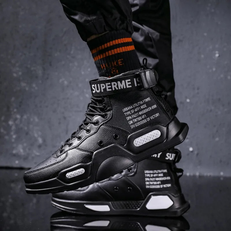 Men's fashionable sports shoes, high top walking shoes, sports and casual shoes, fashionable sports and fashionable men's shoes