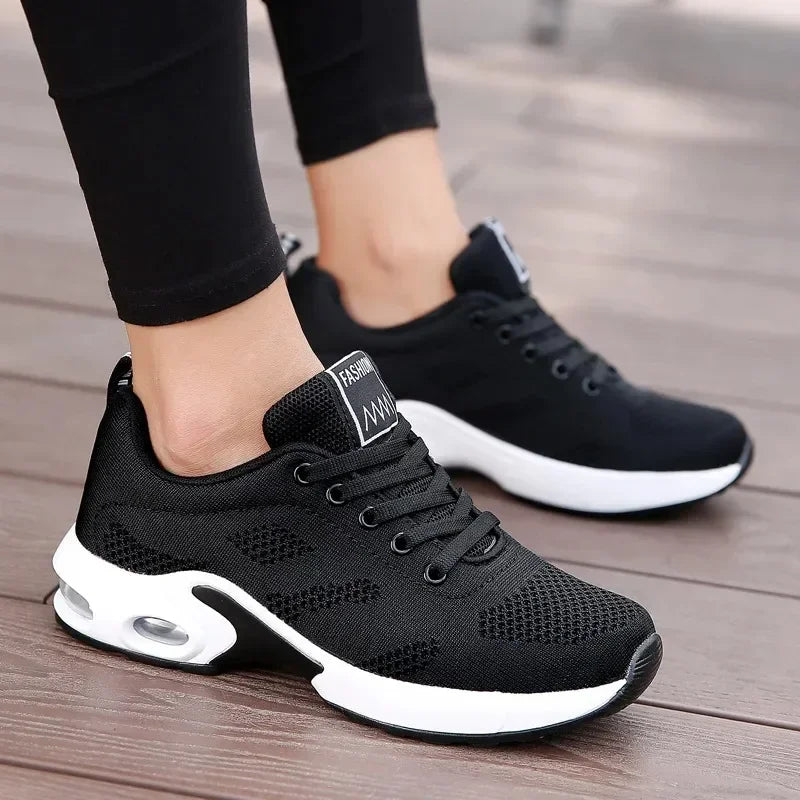 Summer Women Sneakers Outdoor Running Air Cushion Sport Shoes Increase Height Breathable Walk Shoes