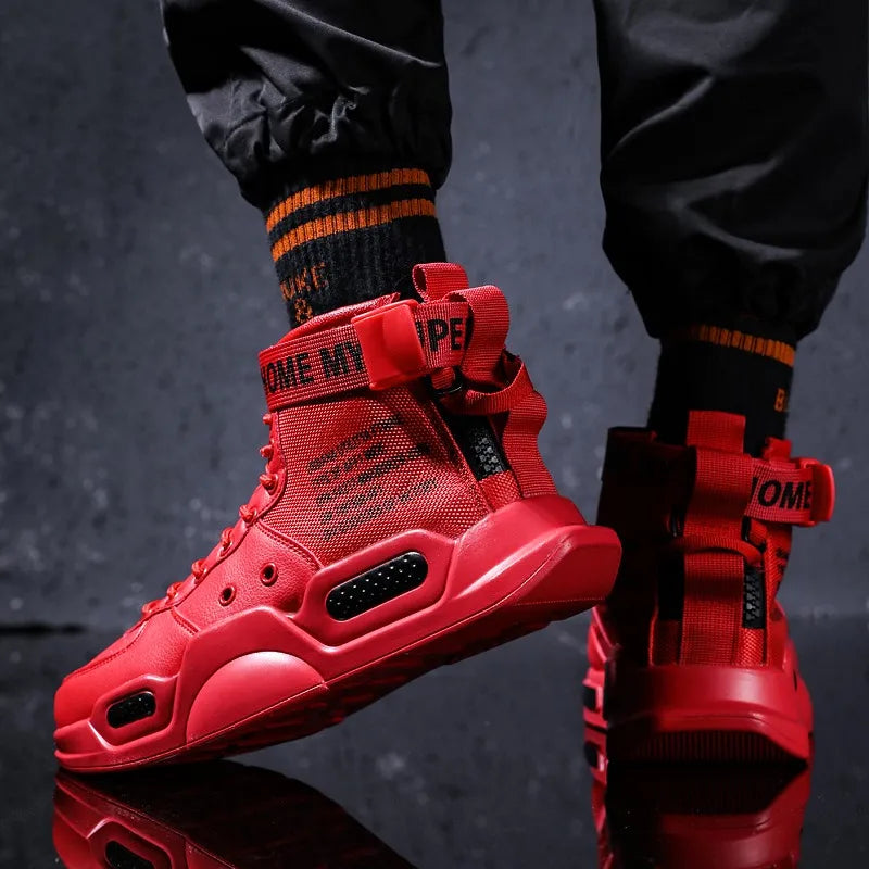Men's fashionable sports shoes, high top walking shoes, sports and casual shoes, fashionable sports and fashionable men's shoes