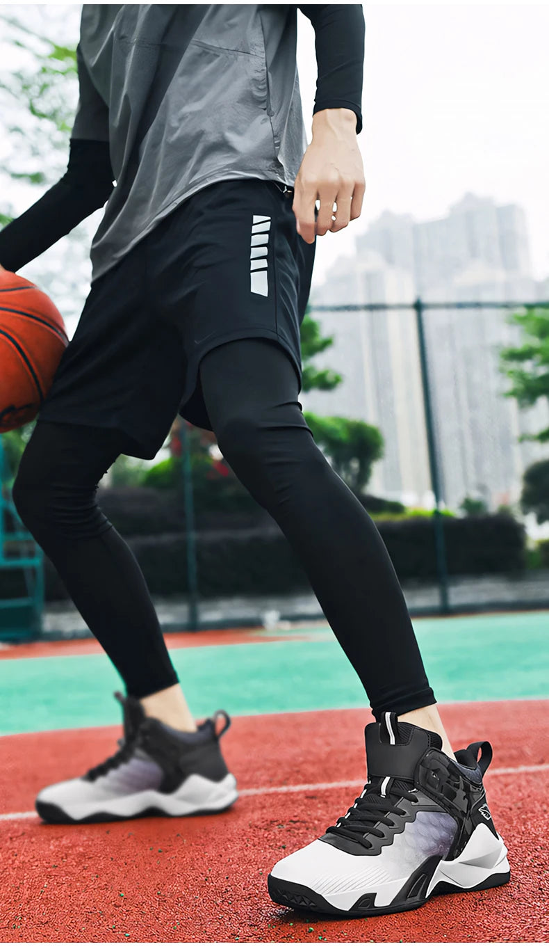 Men's Basketball Shoes Breathable Non-Slip Sneakers Fashionable Sports