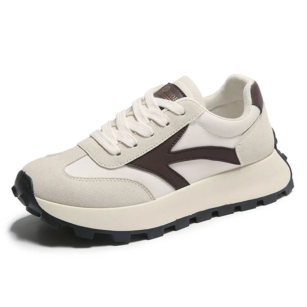 Women Lightweight Running Sneakers Comfortable Casual Walking Shoes Breathable Lace Up Sneakers Patchwork for Running Hiking