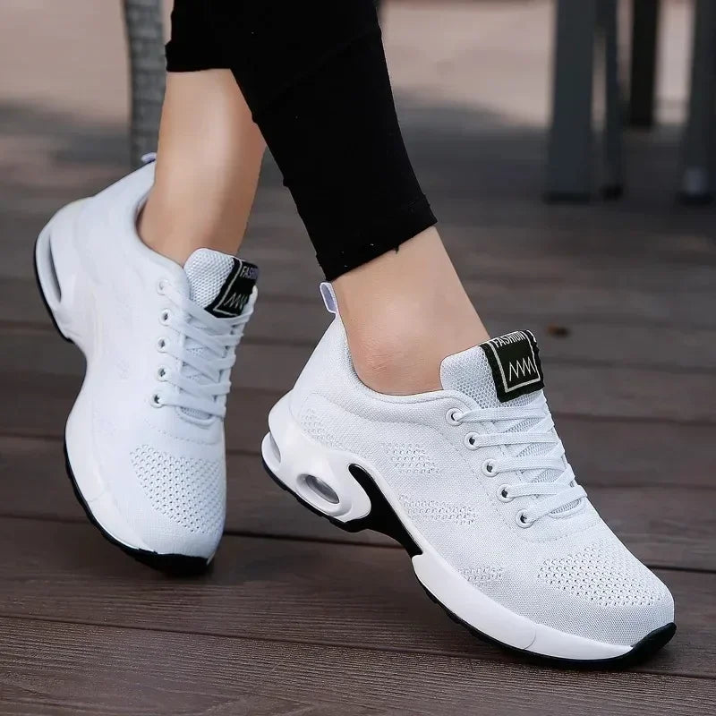Summer Women Sneakers Outdoor Running Air Cushion Sport Shoes Increase Height Breathable Walk Shoes