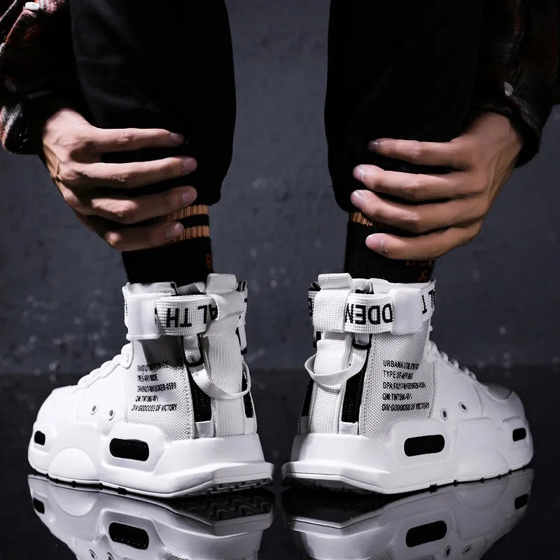 Men's fashionable sports shoes, high top walking shoes, sports and casual shoes, fashionable sports and fashionable men's shoes