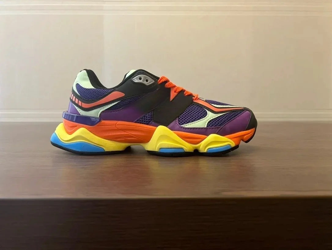 High Quality New Fashion Suede Sneakers Men Women Casual Walking Trainers Breathable Comfortable Lace-up Female 9060 Sport Shoes