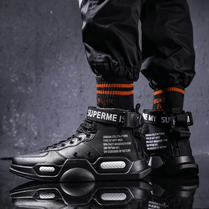 Men's fashionable sports shoes, high top walking shoes, sports and casual shoes, fashionable sports and fashionable men's shoes