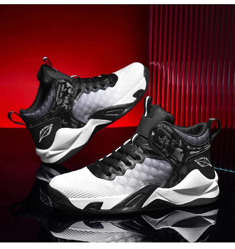 Men's Basketball Shoes Breathable Non-Slip Sneakers Fashionable Sports