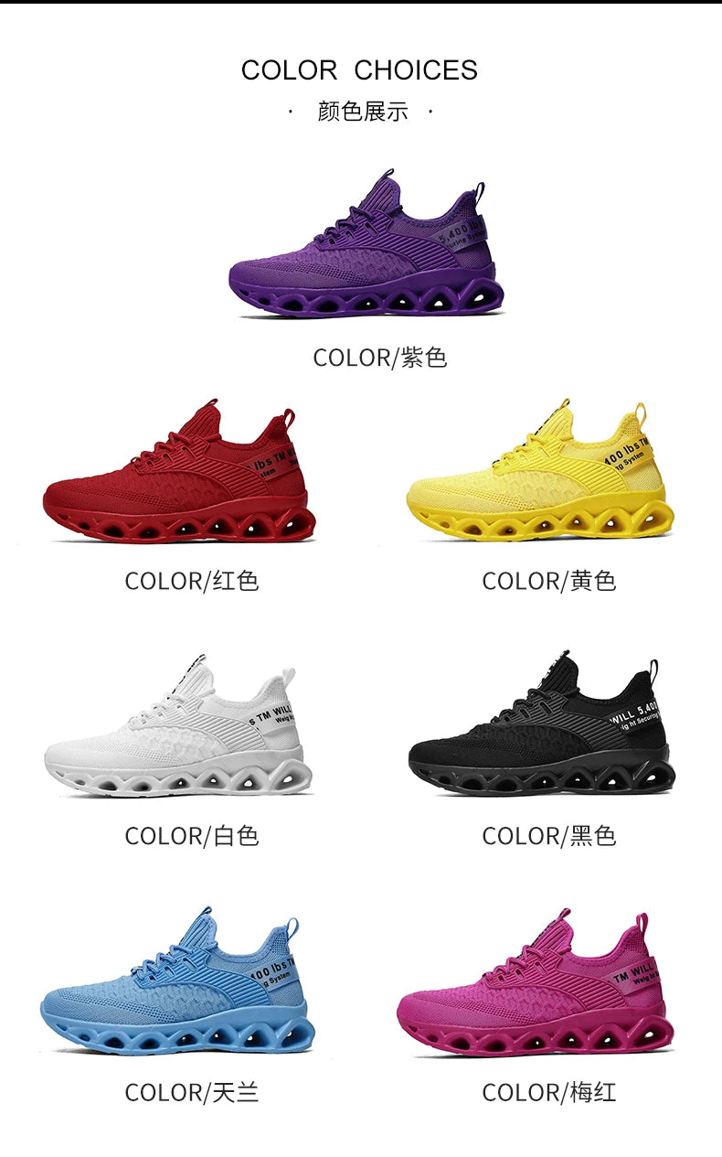 Women's running shoes, lightweight mesh, breathable and comfortable flat soft tennis shoes, blade sports shoes for women