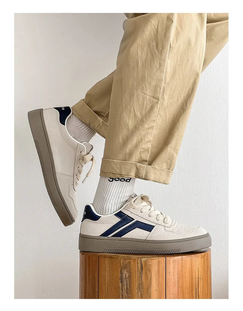 Concise Retro Thick Soled Casual Sports 2025 Spring New Fashion Trend Comfortable Non Slip Shoes Low Top Platform Sneakers