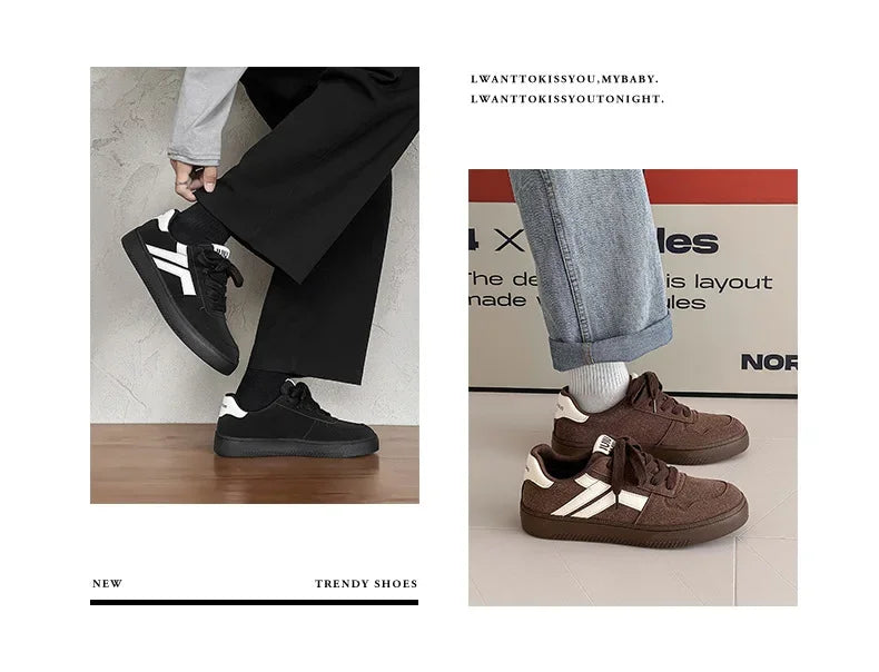 Concise Retro Thick Soled Casual Sports 2025 Spring New Fashion Trend Comfortable Non Slip Shoes Low Top Platform Sneakers