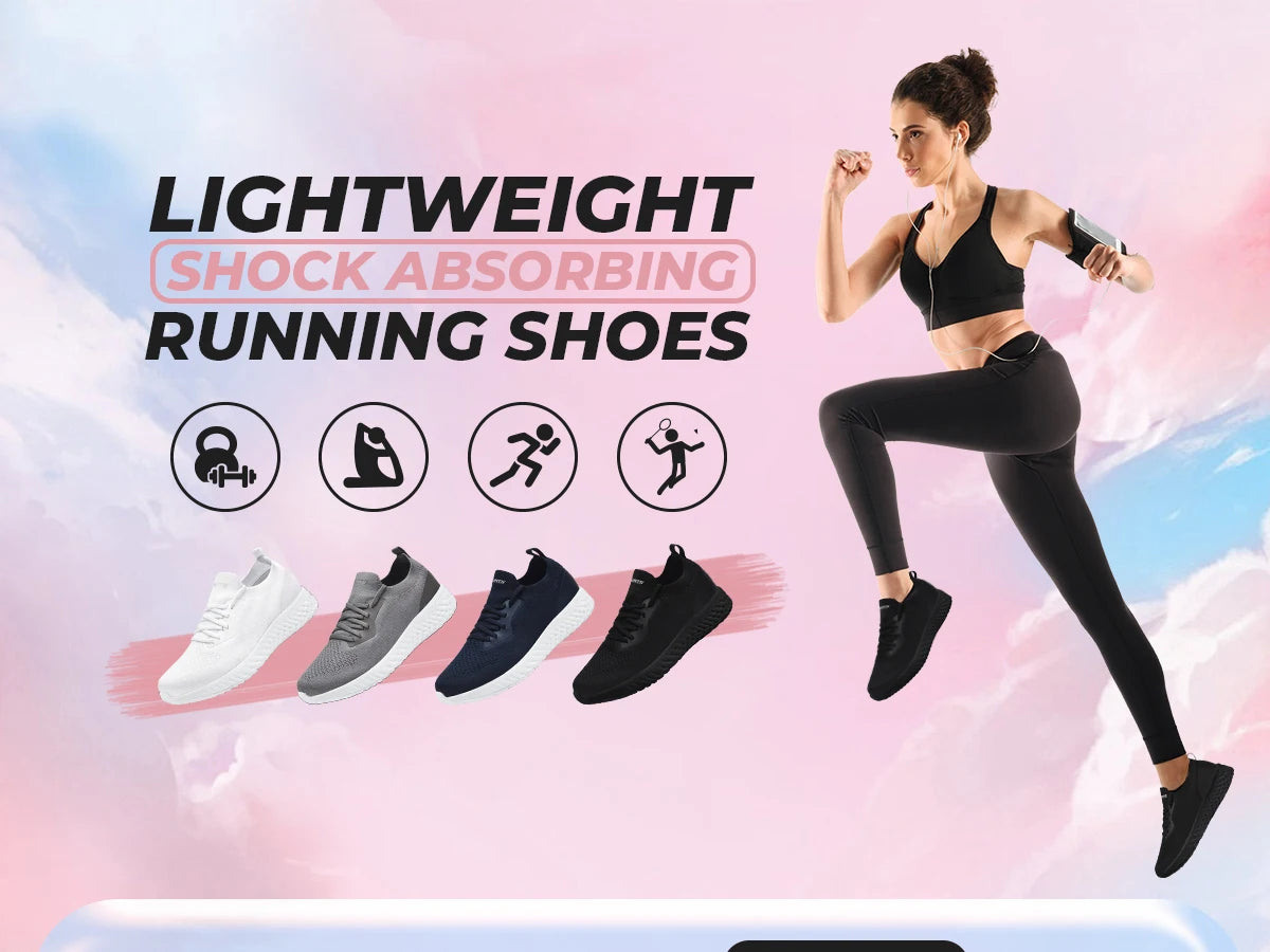 Women's Walking Shoes Women's Running Shoes Comfortable Non-Slip Breathable Athletic Workout Sneakers
