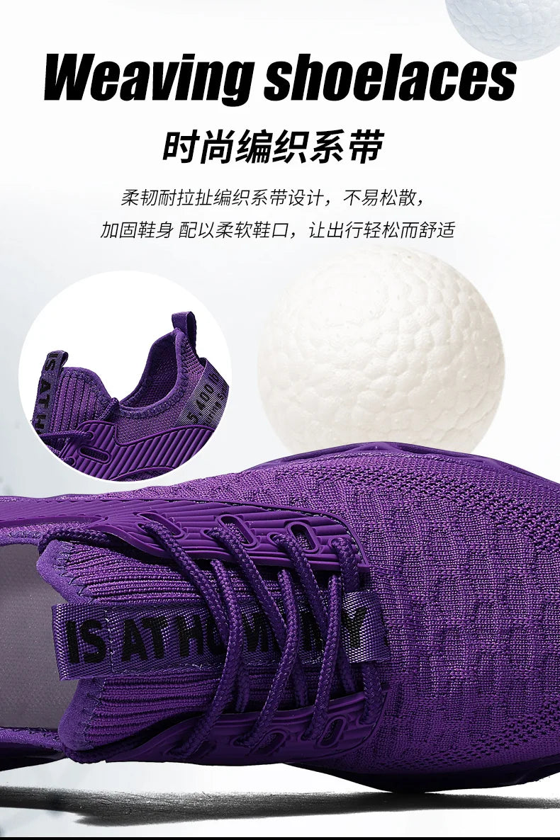 Women's running shoes, lightweight mesh, breathable and comfortable flat soft tennis shoes, blade sports shoes for women
