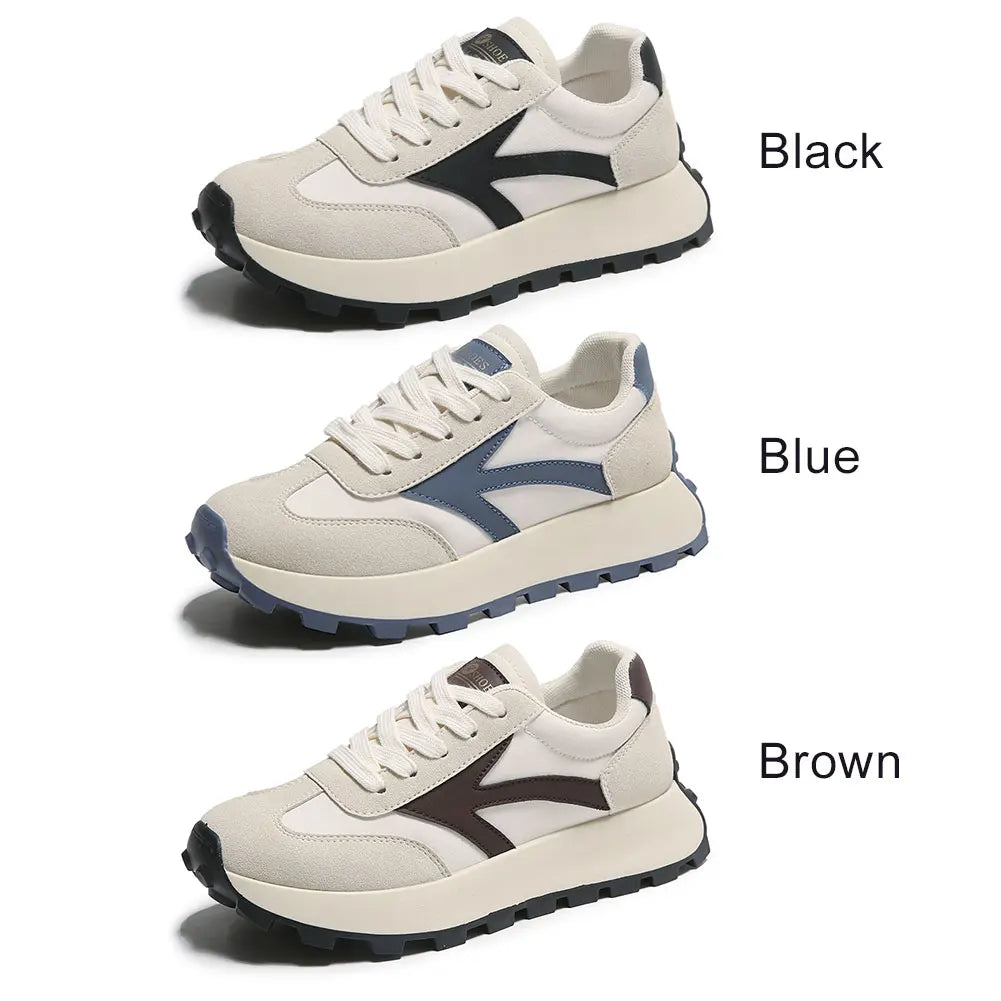 Women Lightweight Running Sneakers Comfortable Casual Walking Shoes Breathable Lace Up Sneakers Patchwork for Running Hiking