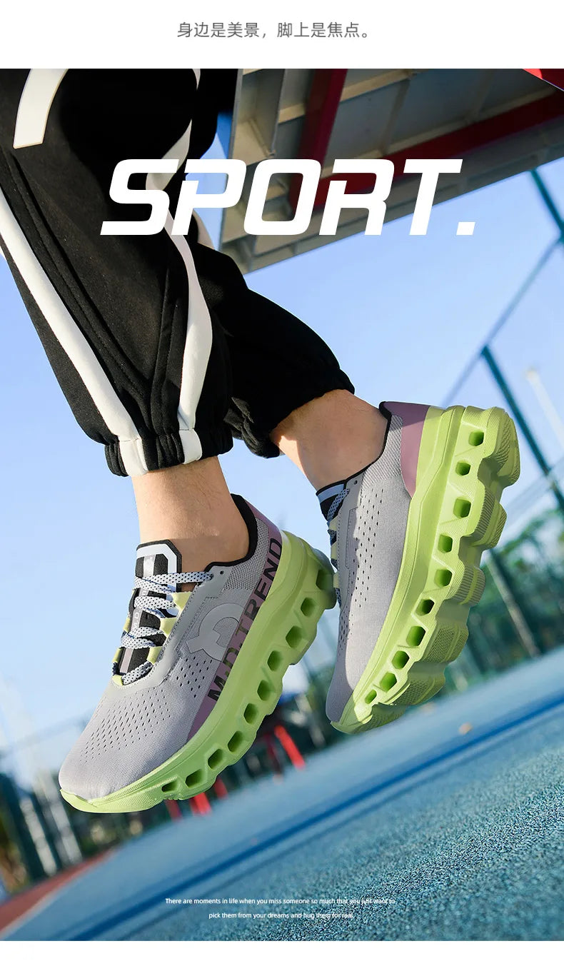 Marathon Men Sports Running Shoes Air Cushion Breathable Lightweight Male Comfortable Athletic Casual Sneakers Hiking Outdoor