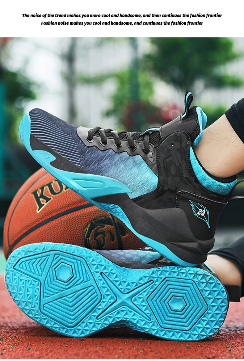 Men's Basketball Shoes Breathable Non-Slip Sneakers Fashionable Sports