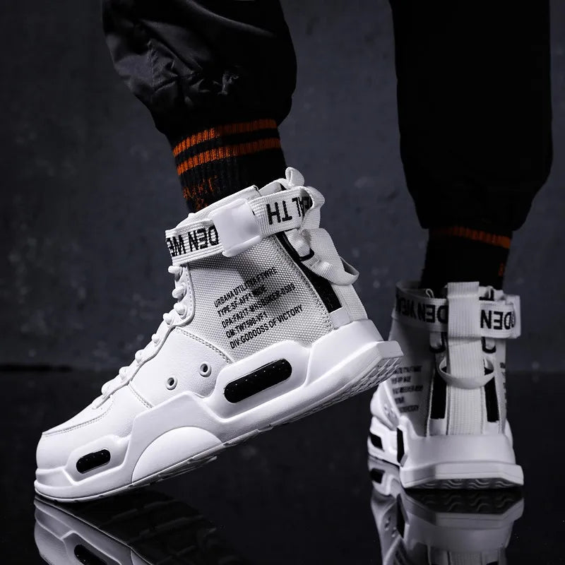 Men's fashionable sports shoes, high top walking shoes, sports and casual shoes, fashionable sports and fashionable men's shoes