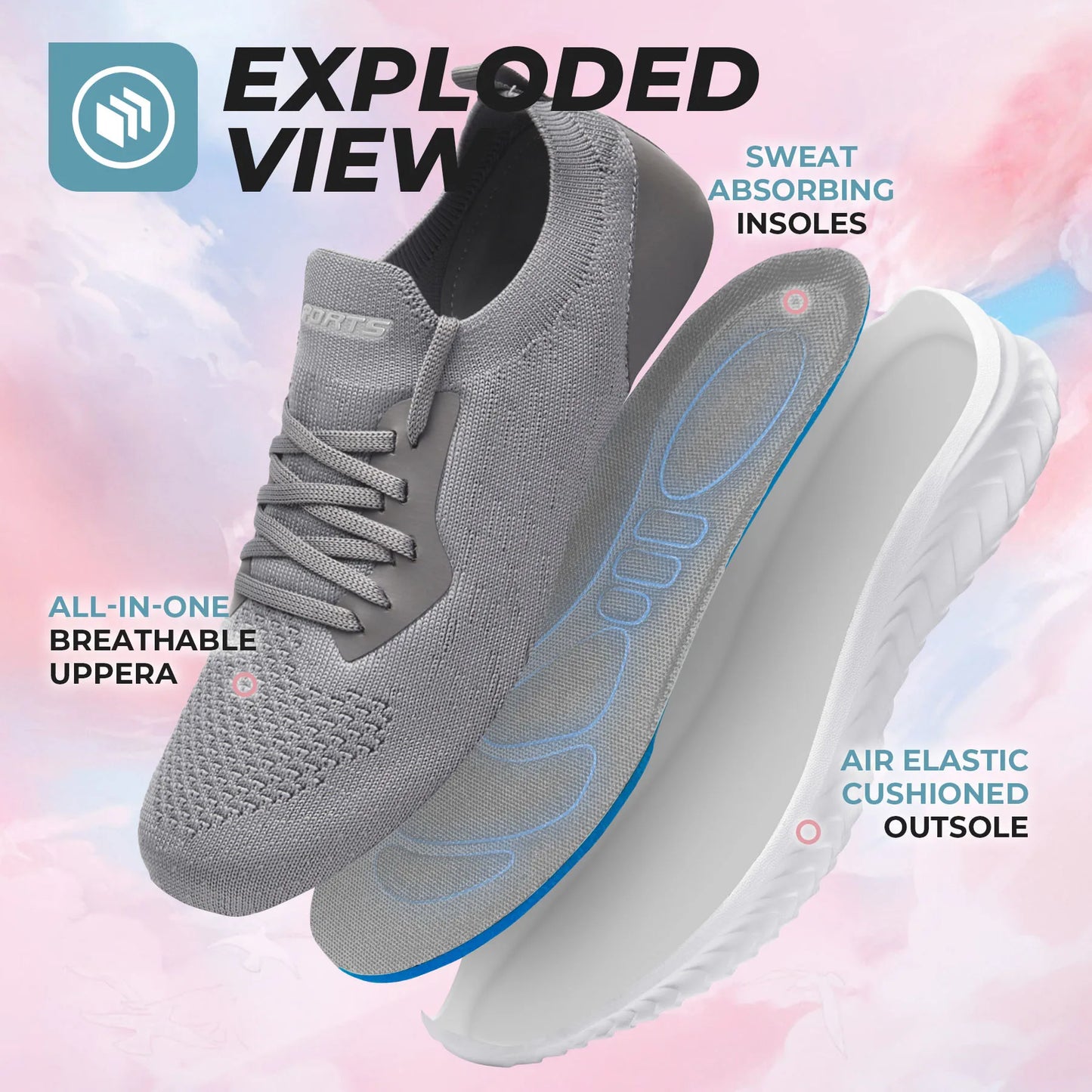Women's Walking Shoes Women's Running Shoes Comfortable Non-Slip Breathable Athletic Workout Sneakers