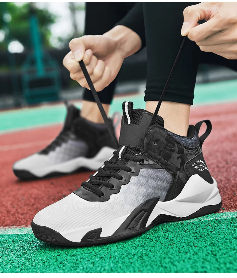 Men's Basketball Shoes Breathable Non-Slip Sneakers Fashionable Sports