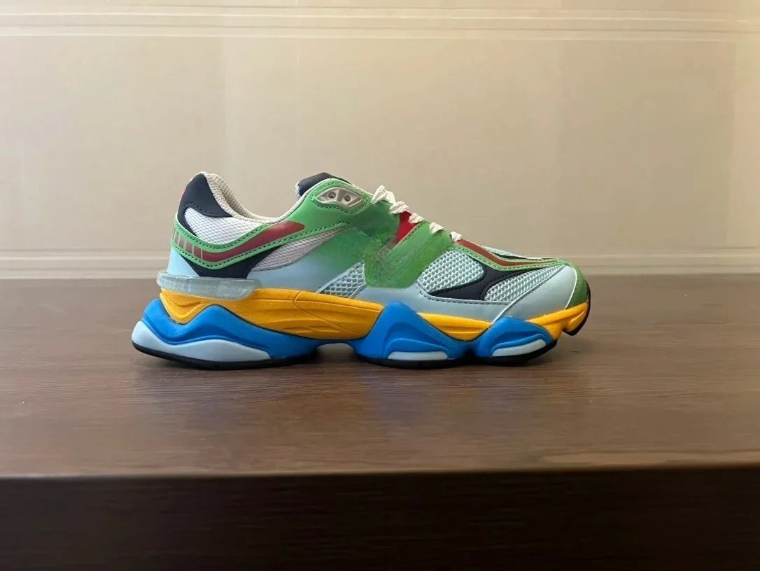 High Quality New Fashion Suede Sneakers Men Women Casual Walking Trainers Breathable Comfortable Lace-up Female 9060 Sport Shoes