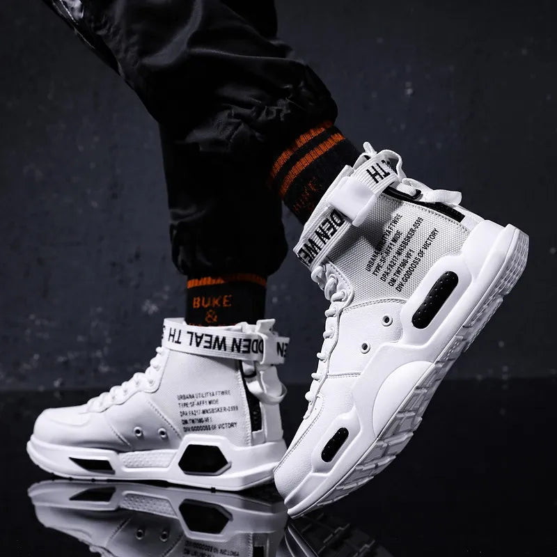 Men's fashionable sports shoes, high top walking shoes, sports and casual shoes, fashionable sports and fashionable men's shoes