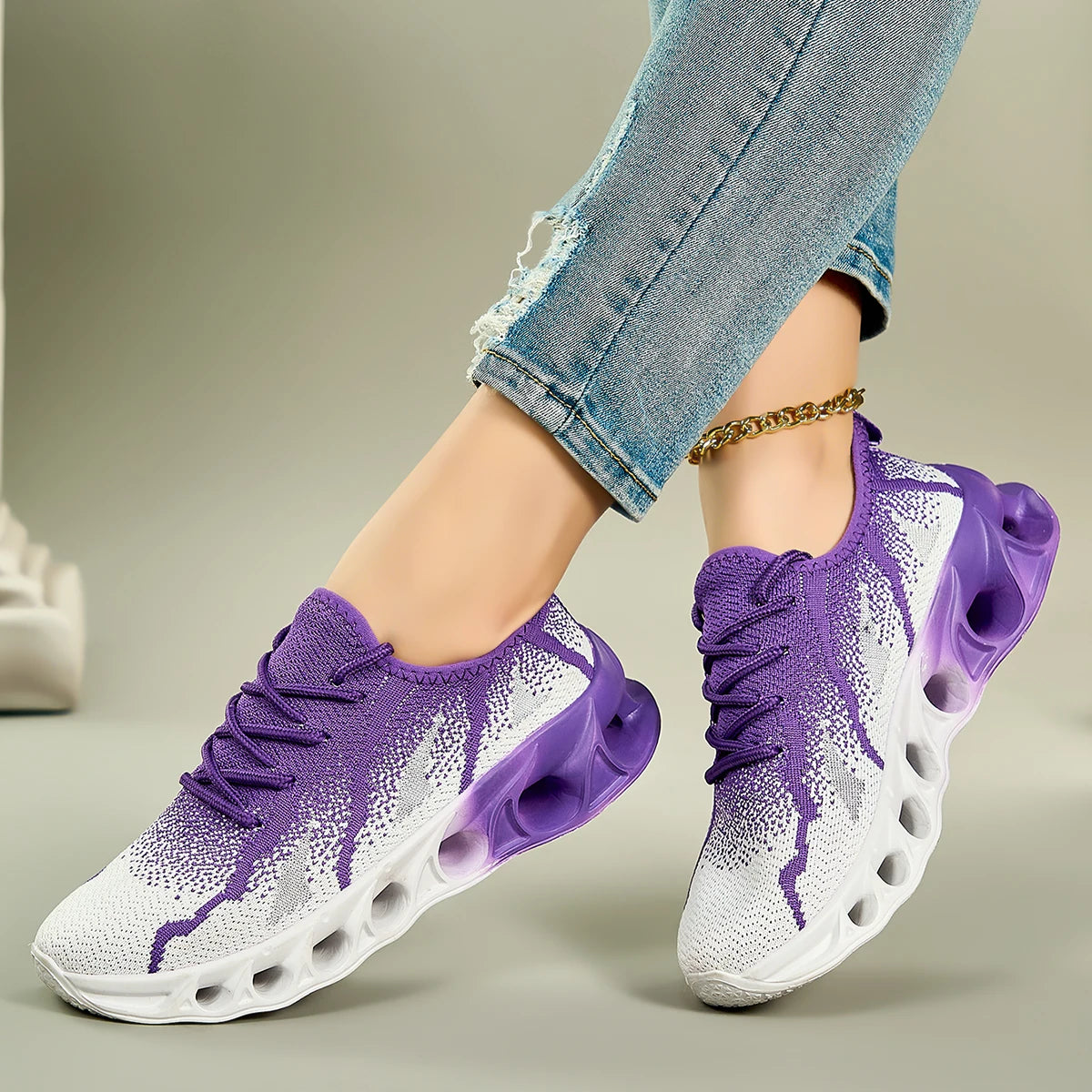 Women's Shoes 2025 New Summer Breathable Mesh Sports Mesh Shoes Casual Couple Blade Running Trendy Shoes