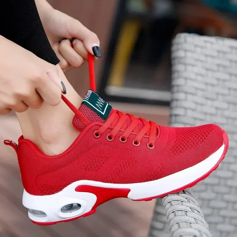 Summer Women Sneakers Outdoor Running Air Cushion Sport Shoes Increase Height Breathable Walk Shoes