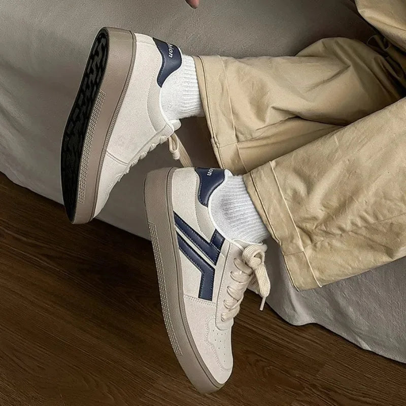 Concise Retro Thick Soled Casual Sports 2025 Spring New Fashion Trend Comfortable Non Slip Shoes Low Top Platform Sneakers