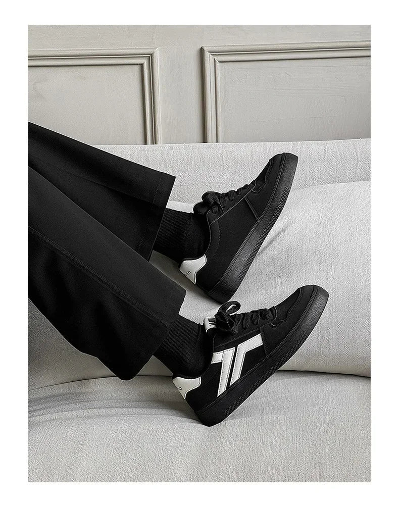 Concise Retro Thick Soled Casual Sports 2025 Spring New Fashion Trend Comfortable Non Slip Shoes Low Top Platform Sneakers