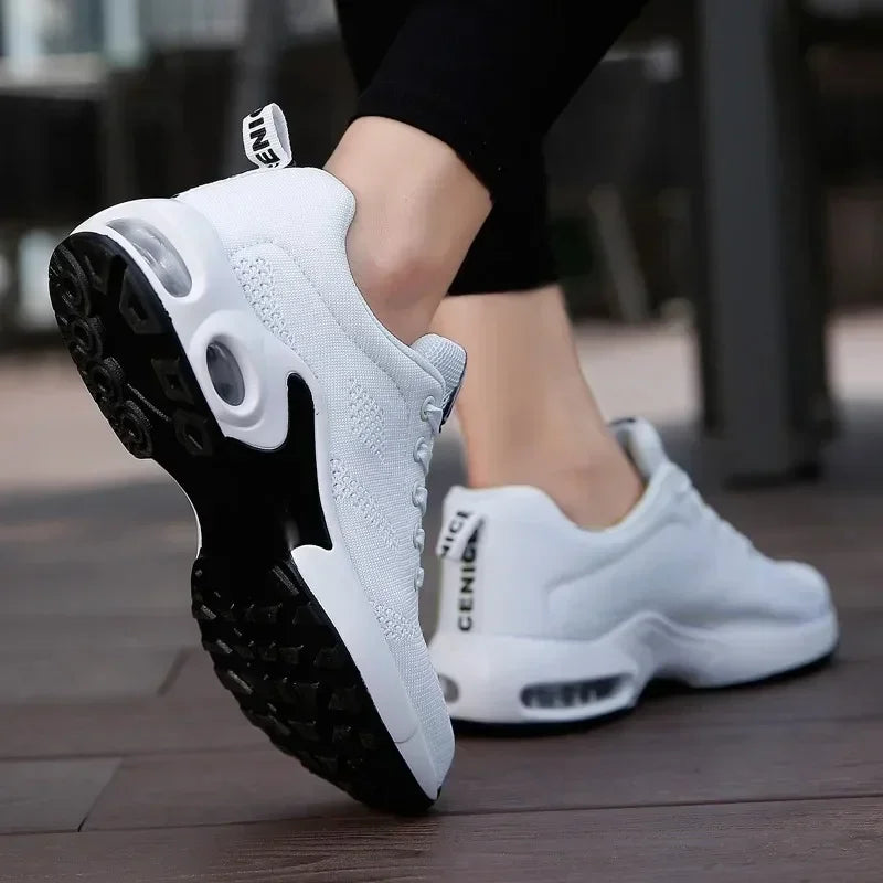 Summer Women Sneakers Outdoor Running Air Cushion Sport Shoes Increase Height Breathable Walk Shoes