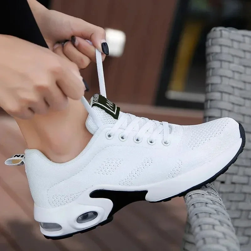 Summer Women Sneakers Outdoor Running Air Cushion Sport Shoes Increase Height Breathable Walk Shoes