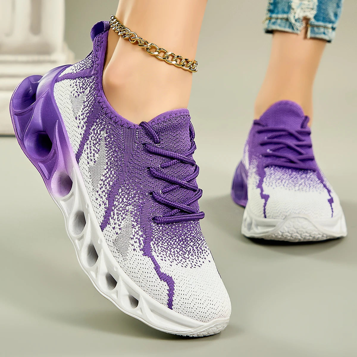 Women's Shoes 2025 New Summer Breathable Mesh Sports Mesh Shoes Casual Couple Blade Running Trendy Shoes