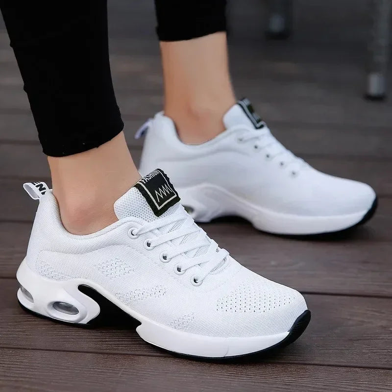 Summer Women Sneakers Outdoor Running Air Cushion Sport Shoes Increase Height Breathable Walk Shoes