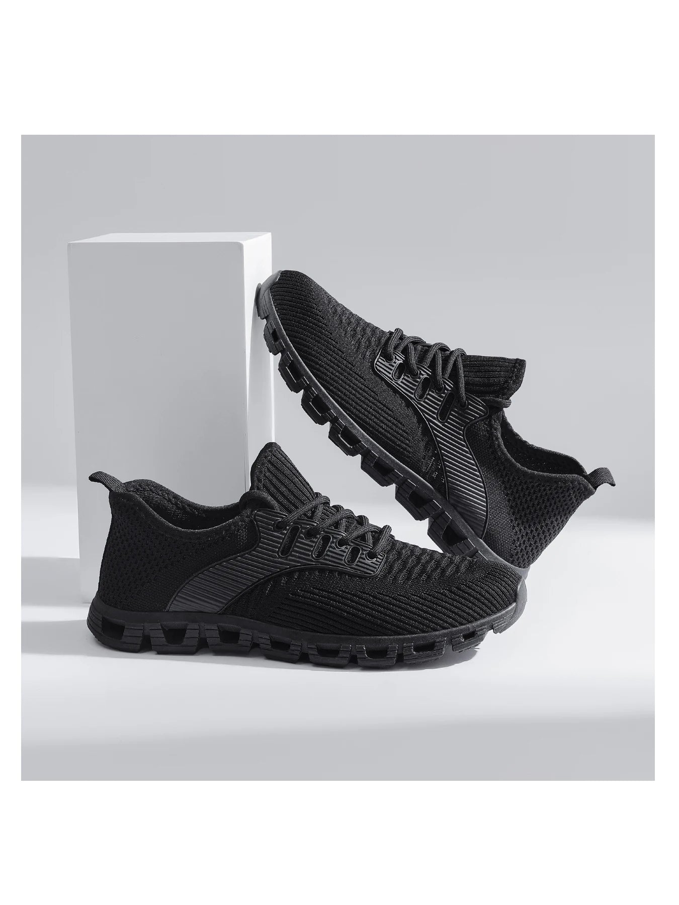 Unisex Breathable Mesh Running Shoes w/Comfort Cushion & Wide Size, Low-Top Sneakers for Jogging/Casual Sports - Durable Comfort