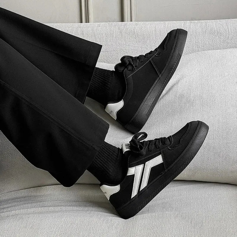 Concise Retro Thick Soled Casual Sports 2025 Spring New Fashion Trend Comfortable Non Slip Shoes Low Top Platform Sneakers