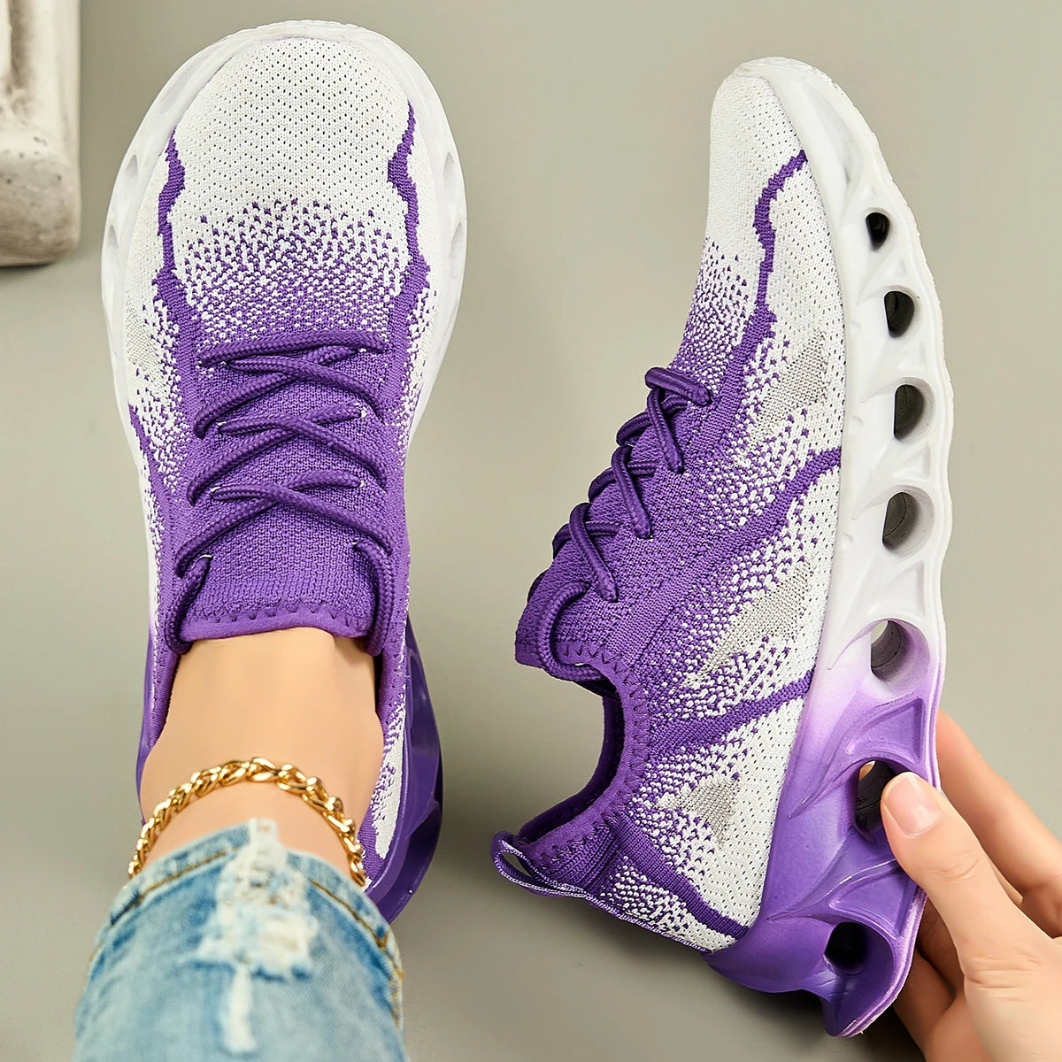 Women's Shoes 2025 New Summer Breathable Mesh Sports Mesh Shoes Casual Couple Blade Running Trendy Shoes