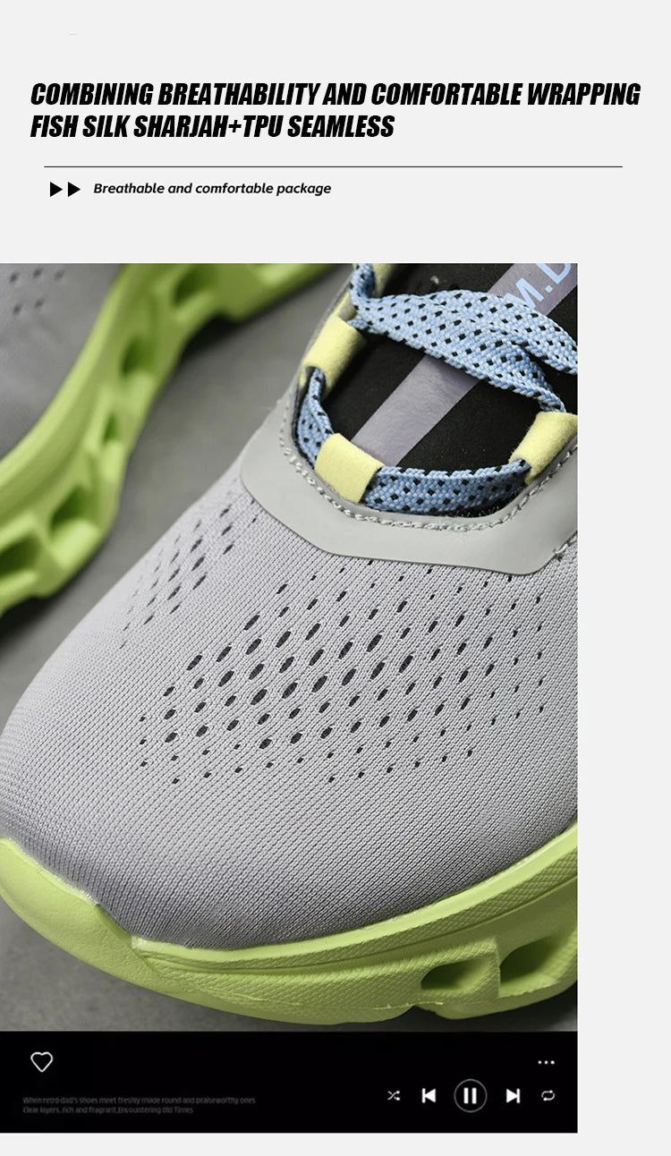 Men's Cushioning Running Shoes Lightweight Athletic Casual Sneakers Male Non-Slip Sports Shoes Outdoor Travel Walking Shoes