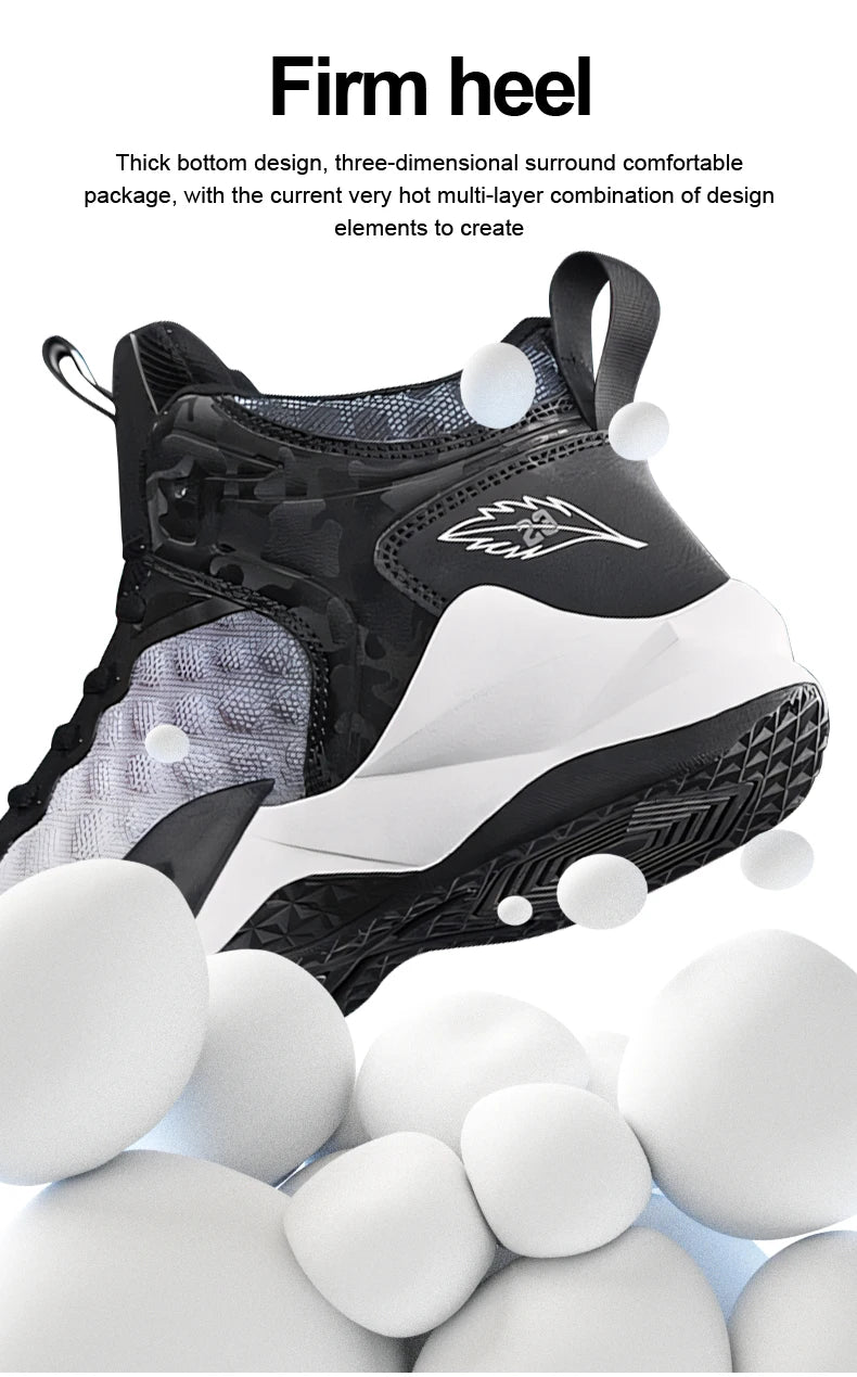 Men's Basketball Shoes Breathable Non-Slip Sneakers Fashionable Sports