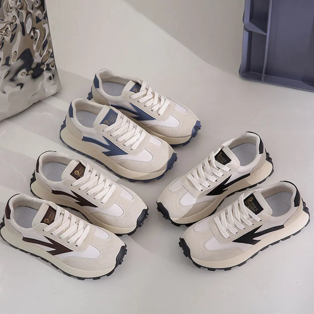Women Lightweight Running Sneakers Comfortable Casual Walking Shoes Breathable Lace Up Sneakers Patchwork for Running Hiking