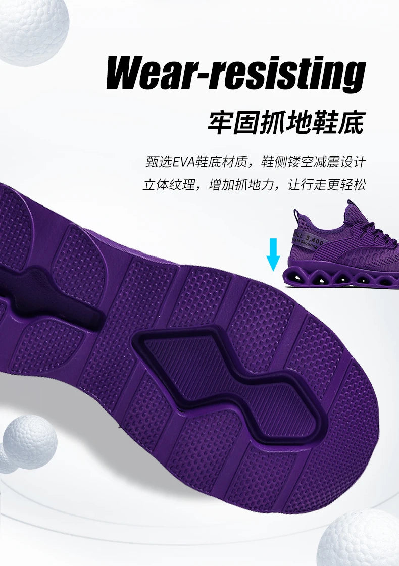 Women's running shoes, lightweight mesh, breathable and comfortable flat soft tennis shoes, blade sports shoes for women