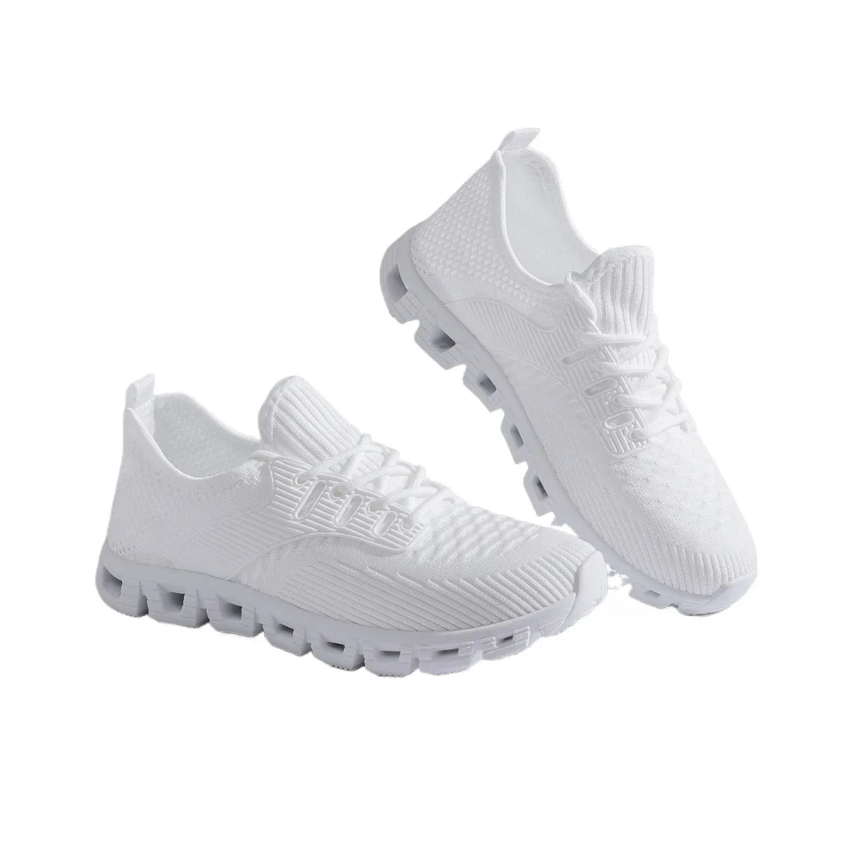 Unisex Breathable Mesh Running Shoes w/Comfort Cushion & Wide Size, Low-Top Sneakers for Jogging/Casual Sports - Durable Comfort