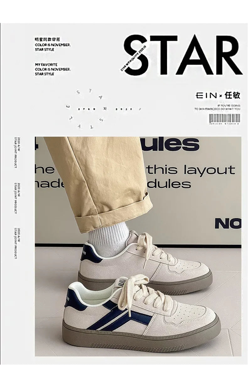 Concise Retro Thick Soled Casual Sports 2025 Spring New Fashion Trend Comfortable Non Slip Shoes Low Top Platform Sneakers