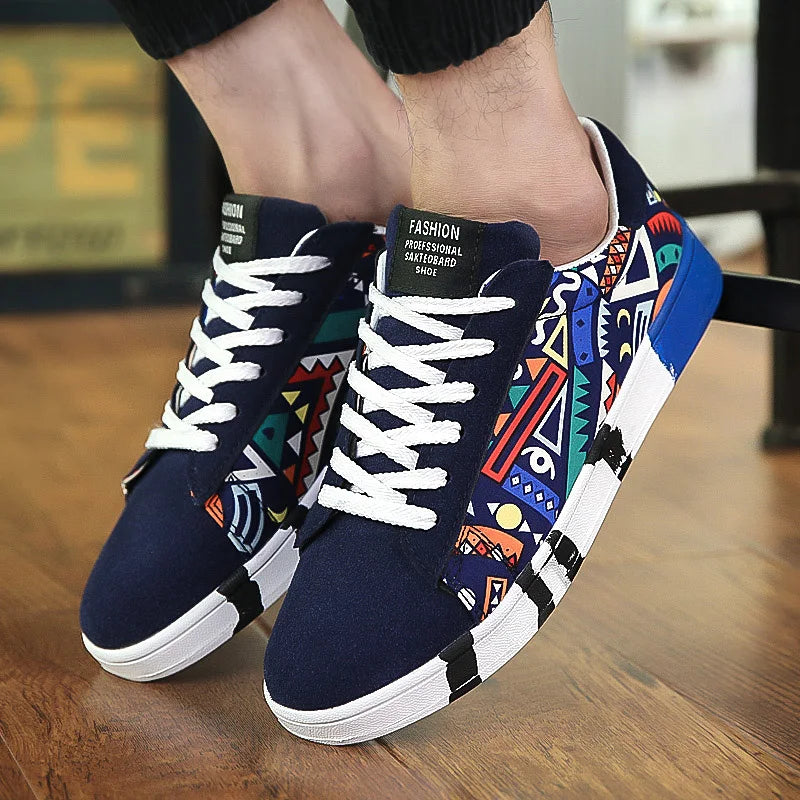 Graffiti-Style Casual Sneakers