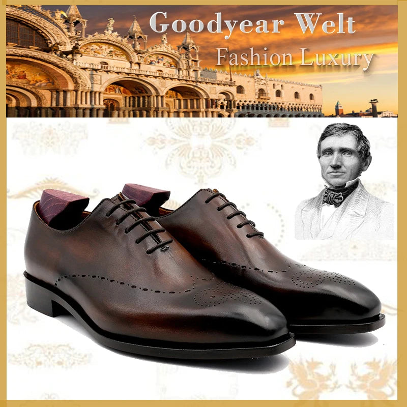 Men's Goodyear Welted Brogue Shoes