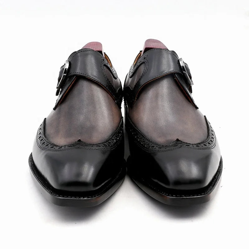 Men's Patina Leather Oxford Shoes