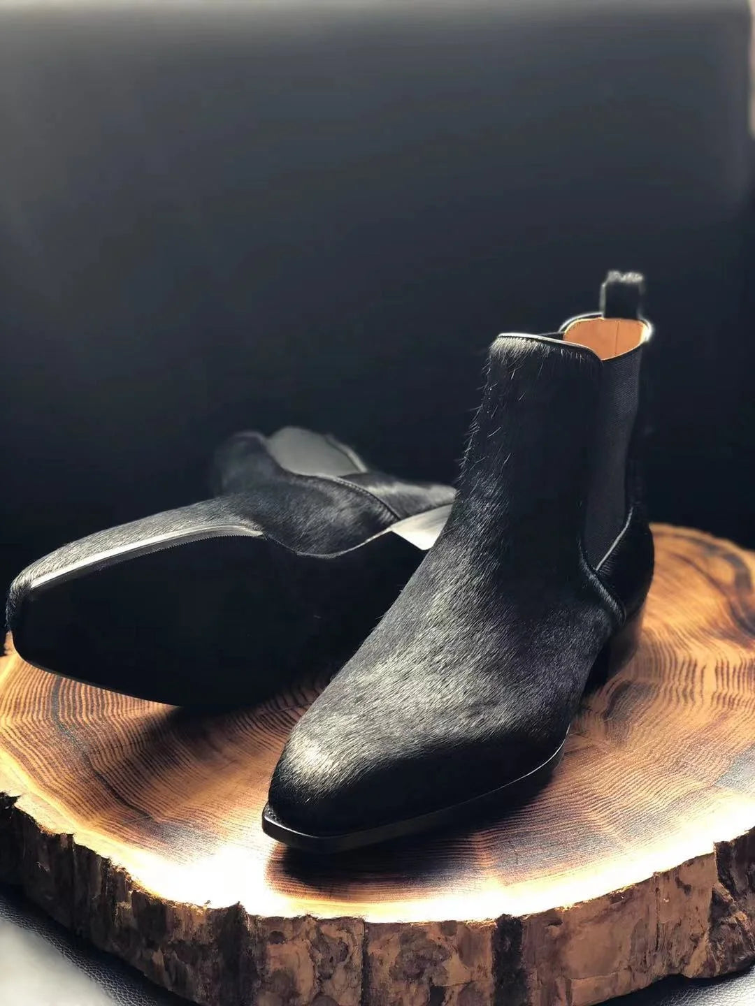 Horse Hair Chelsea Boots