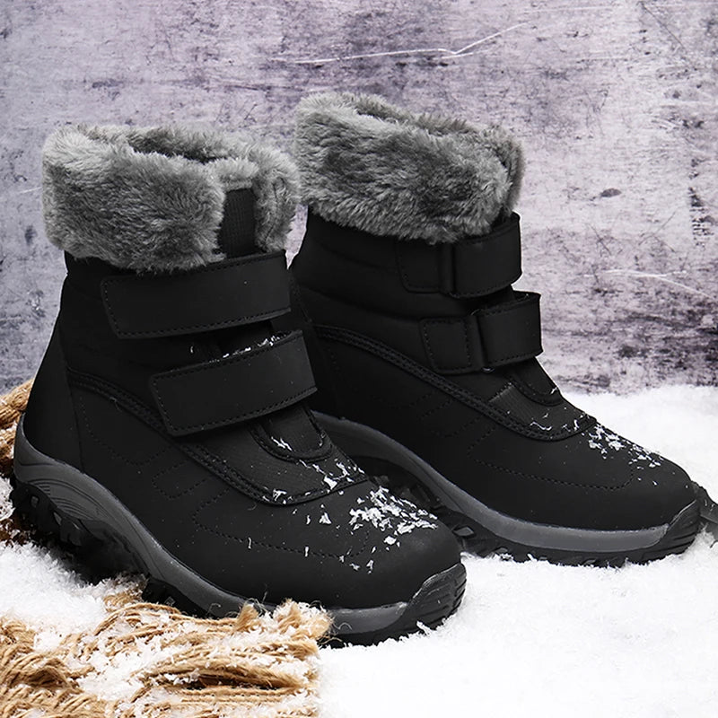 Women's Waterproof Fur Hiking Boots