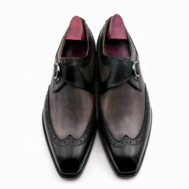 Men's Patina Leather Oxford Shoes